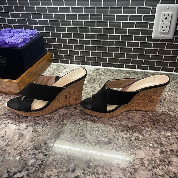 Women's Latrice Wedge Mule Sandal - Charles David - Black and cork - Picture 10 of 10